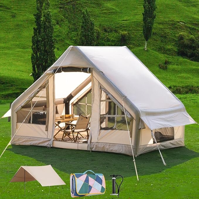 Inflatable Camping Tent with Waterproof Canopy