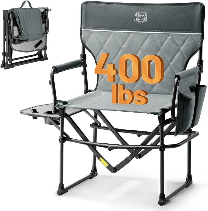 TIMBER RIDGE Heavy Duty Camping Chair with Compact Size